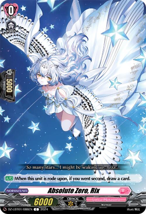 Absolute Zero, Rix, DZ-LBT01: Lyrical Monasterio Sparkling Stars! DZ-LBT01/086EN