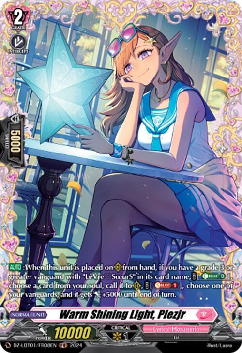 Warm Shining Light, Plezjr (FR), DZ-LBT01: Lyrical Monasterio Sparkling Stars! DZ-LBT01/FR08EN