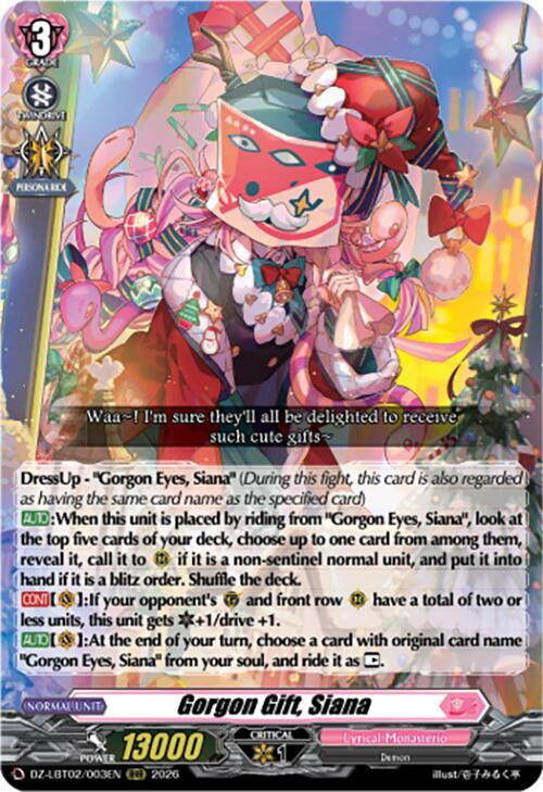 Gorgon Gift, Siana, DZ-LBT02: Lyrical Monasterio Season of Wonders DZ-LBT02/003EN