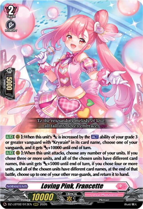 Loving Pink, Francette, DZ-LBT02: Lyrical Monasterio Season of Wonders DZ-LBT02/013EN