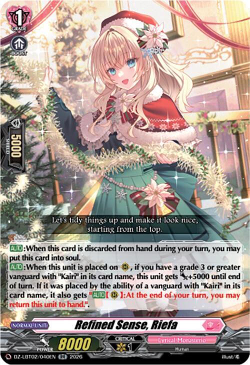 Refined Sense, Riefa, DZ-LBT02: Lyrical Monasterio Season of Wonders DZ-LBT02/040EN