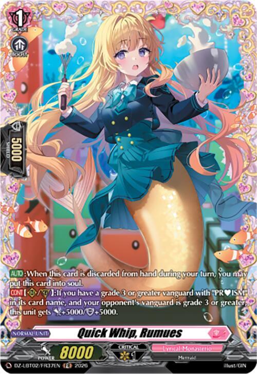 Quick Whip, Rumues (FR), DZ-LBT02: Lyrical Monasterio Season of Wonders DZ-LBT02/FR37EN