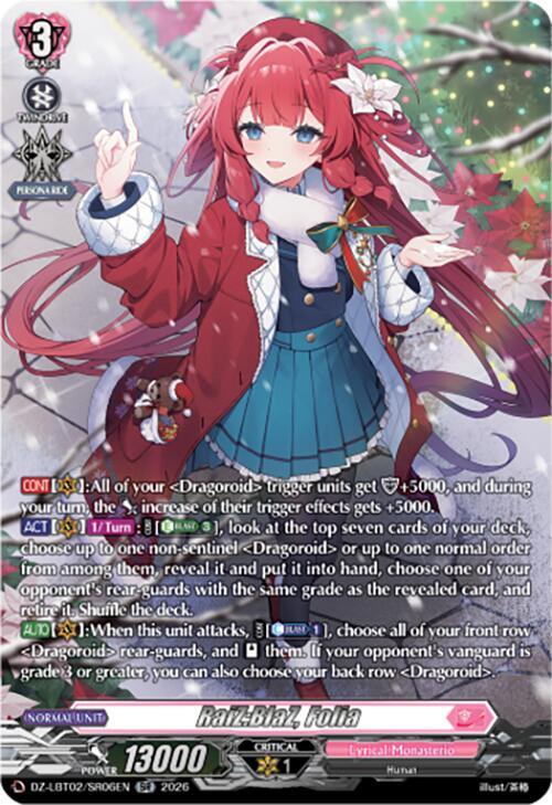 RaiZ:BlaZ, Folia (SR), DZ-LBT02: Lyrical Monasterio Season of Wonders DZ-LBT02/SR06EN