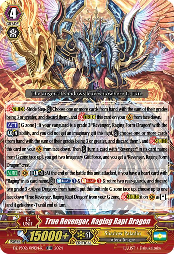 True Revenger, Raging Rapt Dragon (TDR), DZ-PS02: Premium Deckset “Revenger” DZ-PS02/019EN-R