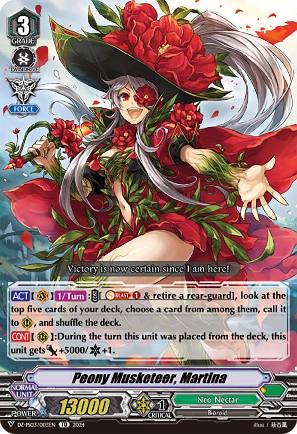Peony Musketeer, Martina, DZ-PS03: Premium Deckset “Musketeer” DZ-PS03/003EN