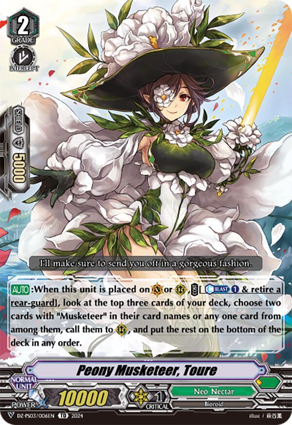 Peony Musketeer, Toure, DZ-PS03: Premium Deckset “Musketeer” DZ-PS03/006EN