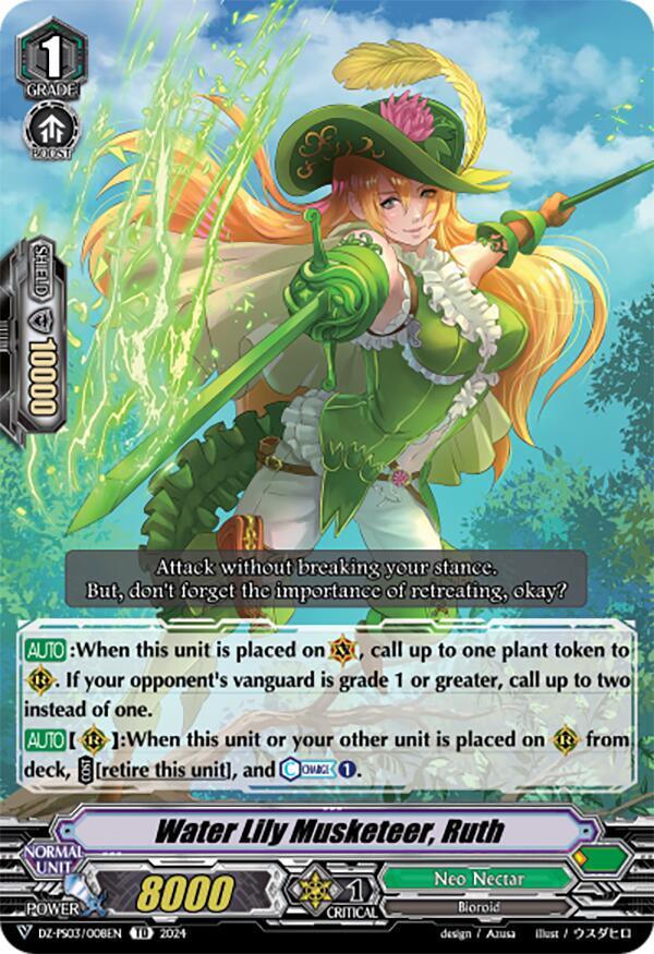 Water Lily Musketeer, Ruth, DZ-PS03: Premium Deckset “Musketeer” DZ-PS03/008EN