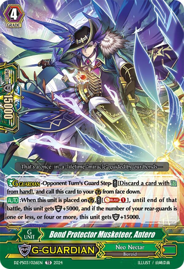 Bond Protector Musketeer, Antero, DZ-PS03: Premium Deckset “Musketeer” DZ-PS03/026EN