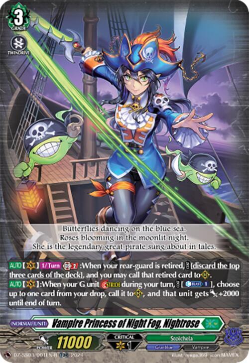 Vampire Princess of Night Fog, Nightrose (TDR), DZ-SS03: Stride Deckset -Nightrose- DZ-SS03/001EN-R