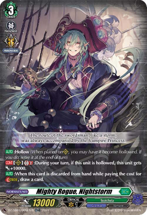 Mighty Rogue, Nightstorm (TDR), DZ-SS03: Stride Deckset -Nightrose- DZ-SS03/005EN-R
