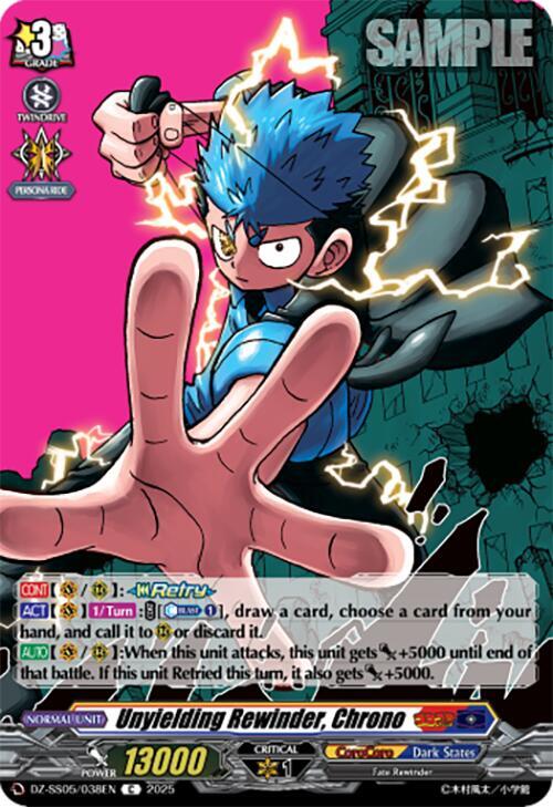 Unyielding Rewinder, Chrono, DZ-SS05: CoroCoro Start Deck Pack DZ-SS05/038EN
