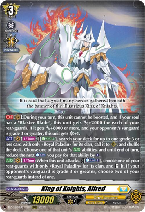 King of Knights, Alfred (RRR), DZ-SS08: Festival Booster 2025 DZ-SS08/012EN