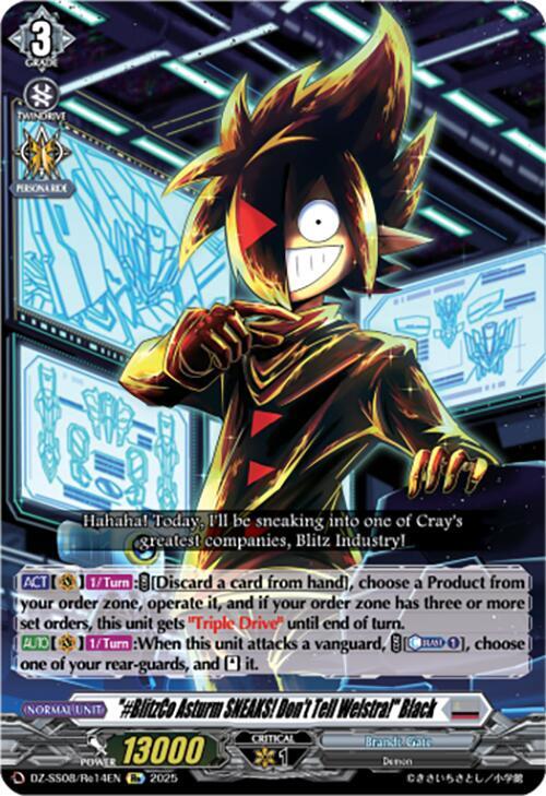 "#BlitzCo Asturm SNEAKS! Don't Tell Welstra!" Black, DZ-SS08: Festival Booster 2025 DZ-SS08/Re14EN