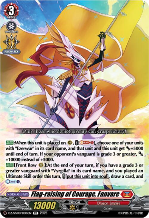 Flag-raising of Courage, Fanvare, DZ-SS09: Zero Tendo Start Deck DZ-SS09/006EN