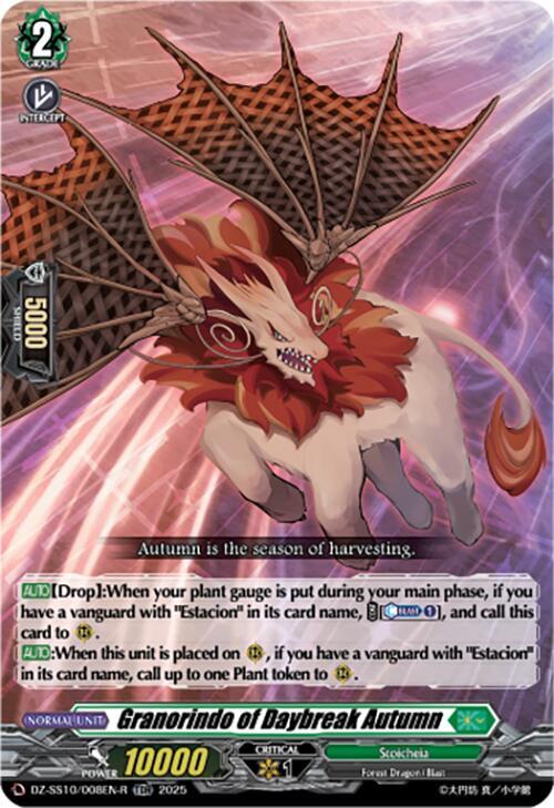 Granorindo of Daybreak Autumn (TDR), DZ-SS10: Shiki Otei Start Deck DZ-SS10/008EN-R