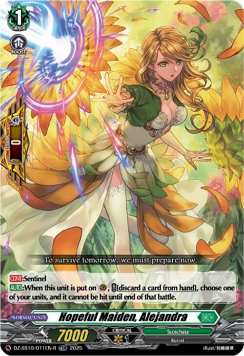 Hopeful Maiden, Alejandra (TDR), DZ-SS10: Shiki Otei Start Deck DZ-SS10/011EN-R