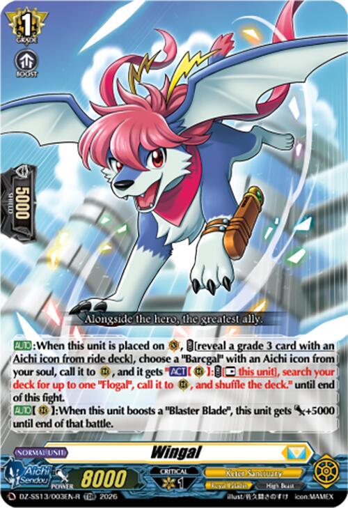 Wingal (TDR), DZ-SS13: Blaster Blade Start Deck DZ-SS13/003EN-R