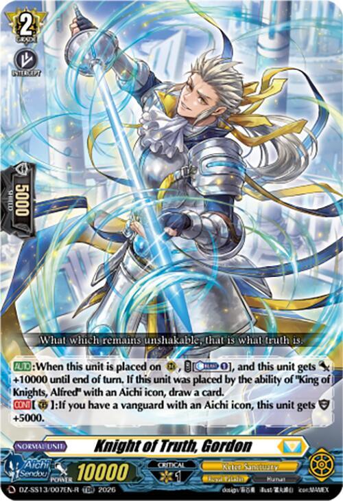 Knight of Truth, Gordon (TDR), DZ-SS13: Blaster Blade Start Deck DZ-SS13/007EN-R