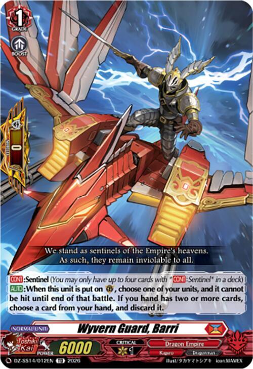 Wyvern Guard, Barri, DZ-SS14: Dragonic Overlord Start Deck DZ-SS14/012EN
