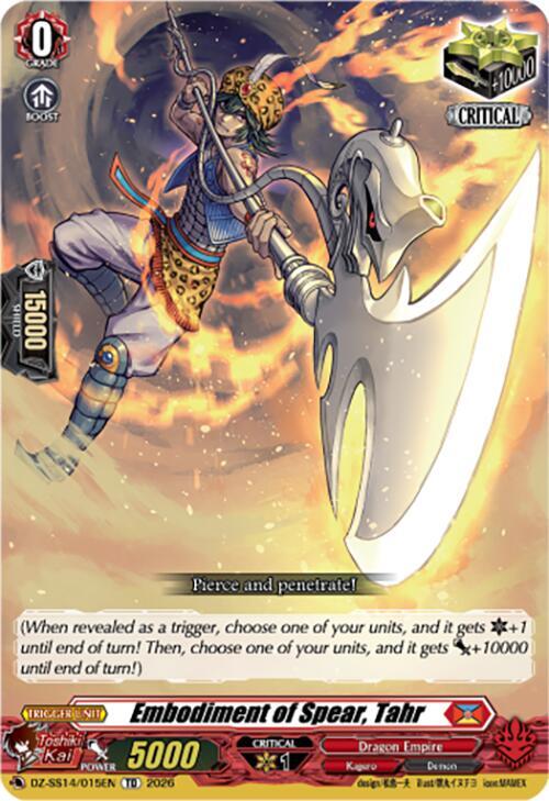 Embodiment of Spear, Tahr, DZ-SS14: Dragonic Overlord Start Deck DZ-SS14/015EN