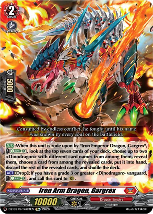 Iron Arm Dragon, Gargrex, DZ-SS15: The Legendary Vanguards DZ-SS15/Re03EN
