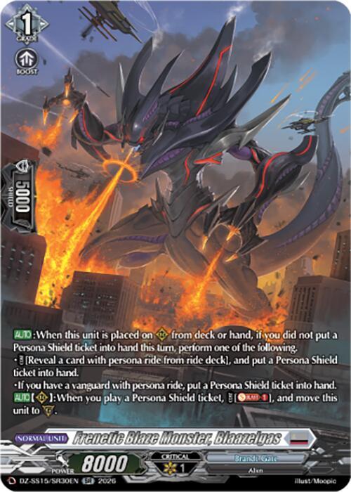 Frenetic Blaze Monster, Blaazelgas (SR), DZ-SS15: The Legendary Vanguards DZ-SS15/SR30EN