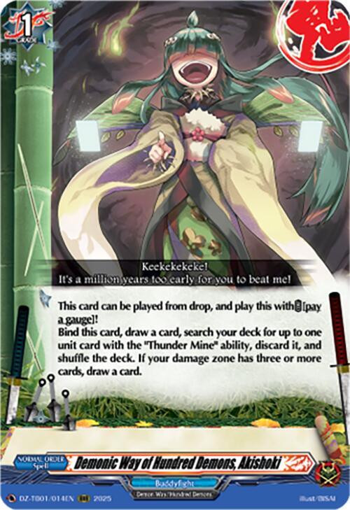Demonic Way of Hundred Demons, Akishoki, DZ-TB01: Future Card Buddyfight DZ-TB01/014EN
