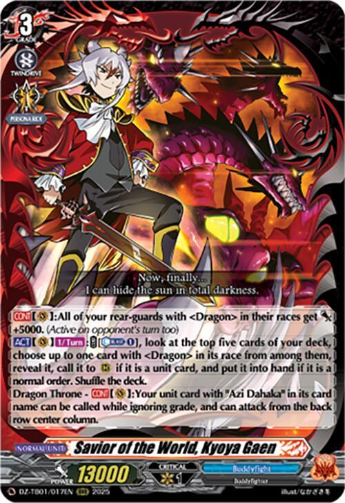 Savior of the World, Kyoya Gaen, DZ-TB01: Future Card Buddyfight DZ-TB01/017EN