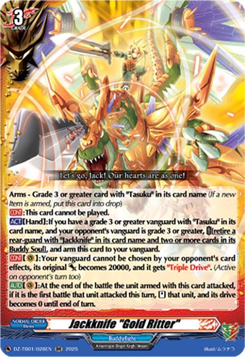 Jackknife "Gold Ritter", DZ-TB01: Future Card Buddyfight DZ-TB01/028EN