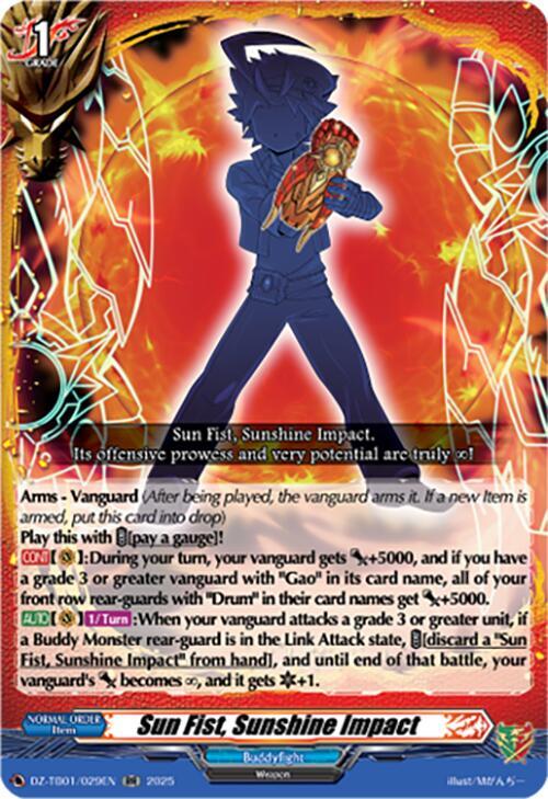 Sun Fist, Sunshine Impact, DZ-TB01: Future Card Buddyfight DZ-TB01/029EN
