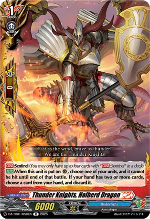 Thunder Knights, Halberd Dragon, DZ-TB01: Future Card Buddyfight DZ-TB01/050EN