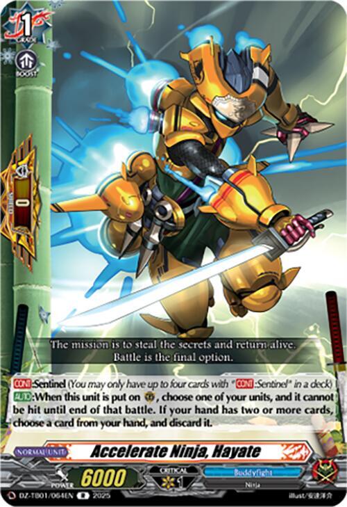 Accelerate Ninja, Hayate, DZ-TB01: Future Card Buddyfight DZ-TB01/064EN