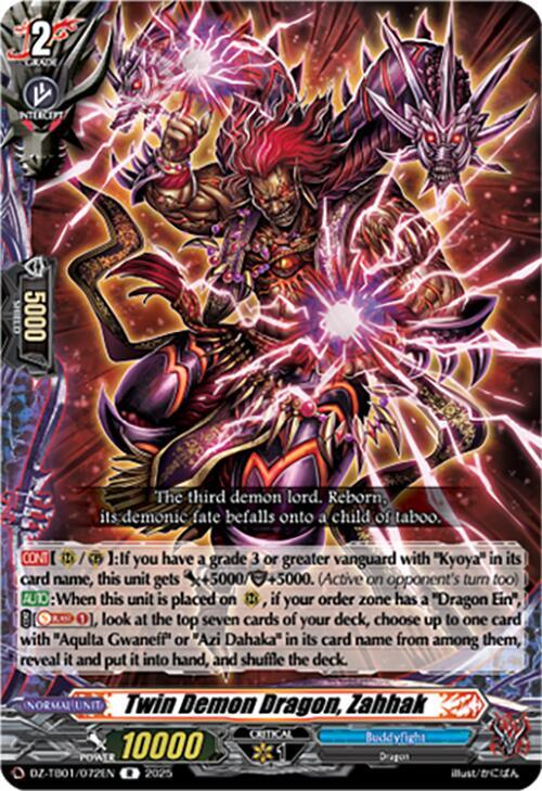 Twin Demon Dragon, Zahhak, DZ-TB01: Future Card Buddyfight DZ-TB01/072EN