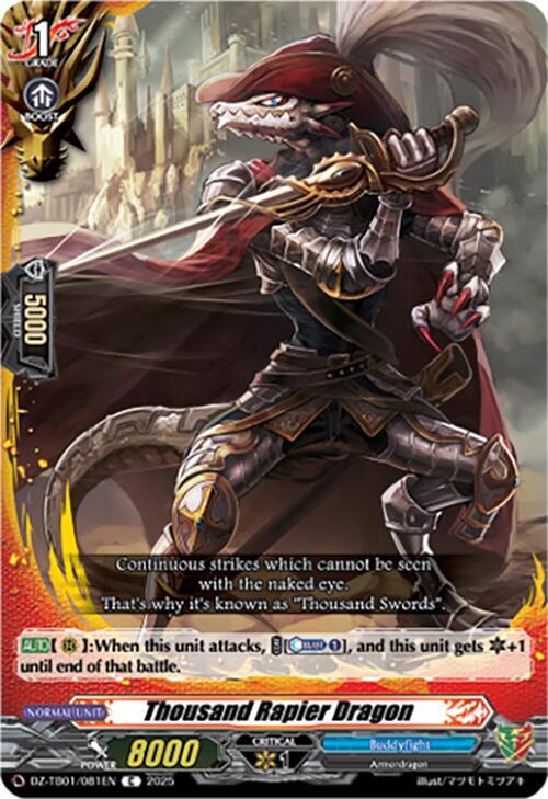 Thousand Rapier Dragon, DZ-TB01: Future Card Buddyfight DZ-TB01/081EN