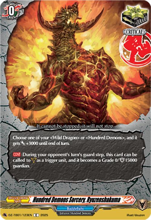 Hundred Demons Sorcery, Ryuzenshakuma, DZ-TB01: Future Card Buddyfight DZ-TB01/123EN