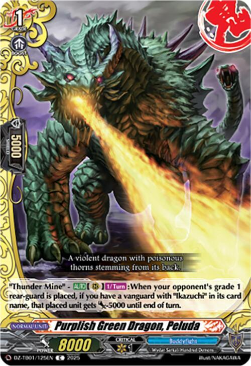 Purplish Green Dragon, Peluda, DZ-TB01: Future Card Buddyfight DZ-TB01/125EN