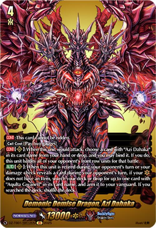 Demonic Demise Dragon, Azi Dahaka (BR), DZ-TB01: Future Card Buddyfight DZ-TB01/BR12EN