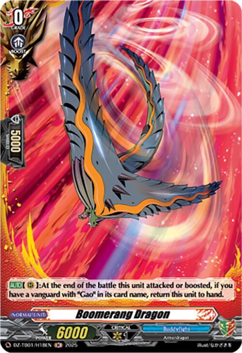 Boomerang Dragon (H), DZ-TB01: Future Card Buddyfight DZ-TB01/H18EN