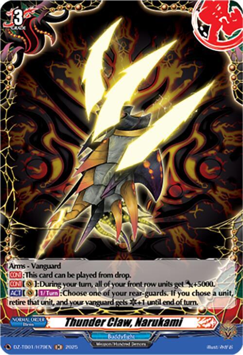 Thunder Claw, Narukami (H), DZ-TB01: Future Card Buddyfight DZ-TB01/H79EN