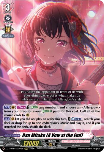 Ran Mitake [A Vow at the End], DZ-TBP01: BanG Dream! Girls Band Party! DZ-TBP01/006EN