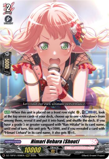 Himari Uehara [Shout], DZ-TBP01: BanG Dream! Girls Band Party! DZ-TBP01/008EN