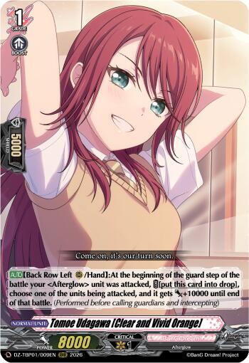 Tomoe Udagawa [Clear and Vivid Orange], DZ-TBP01: BanG Dream! Girls Band Party! DZ-TBP01/009EN