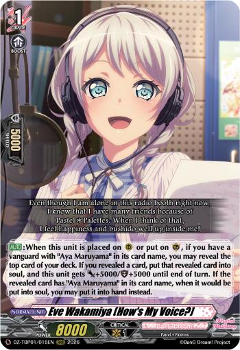 Eve Wakamiya [How's My Voice?], DZ-TBP01: BanG Dream! Girls Band Party! DZ-TBP01/015EN