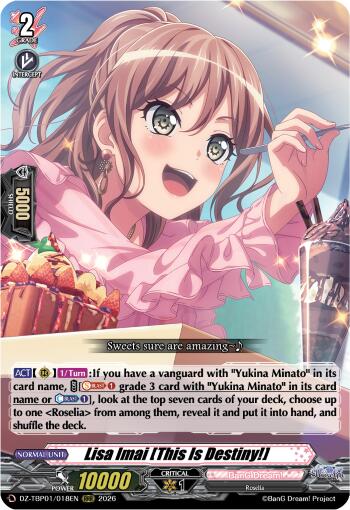 Lisa Imai [This Is Destiny!], DZ-TBP01: BanG Dream! Girls Band Party! DZ-TBP01/018EN