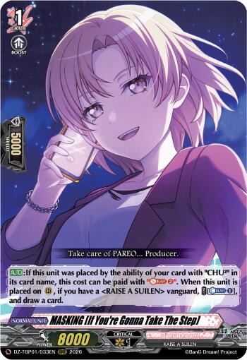 MASKING [If You're Gonna Take The Step], DZ-TBP01: BanG Dream! Girls Band Party! DZ-TBP01/033EN