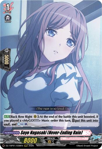 Soyo Nagasaki [Never-Ending Rain], DZ-TBP01: BanG Dream! Girls Band Party! DZ-TBP01/039EN