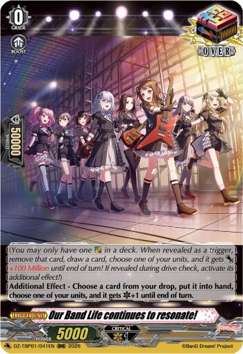 Our Band Life continues to resonate!, DZ-TBP01: BanG Dream! Girls Band Party! DZ-TBP01/041EN