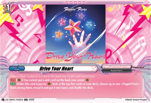 Drive Your Heart, DZ-TBP01: BanG Dream! Girls Band Party! DZ-TBP01/045EN