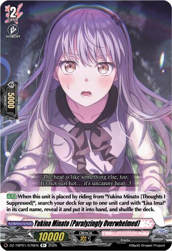 Yukina Minato [Paralyzingly Overwhelmed], DZ-TBP01: BanG Dream! Girls Band Party! DZ-TBP01/076EN