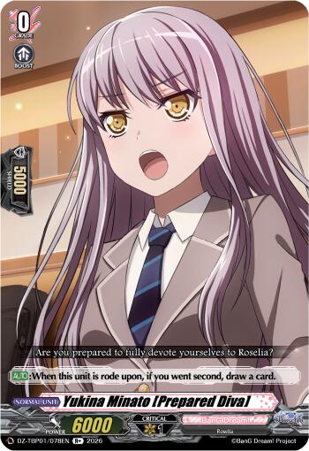 Yukina Minato [Prepared Diva], DZ-TBP01: BanG Dream! Girls Band Party! DZ-TBP01/078EN